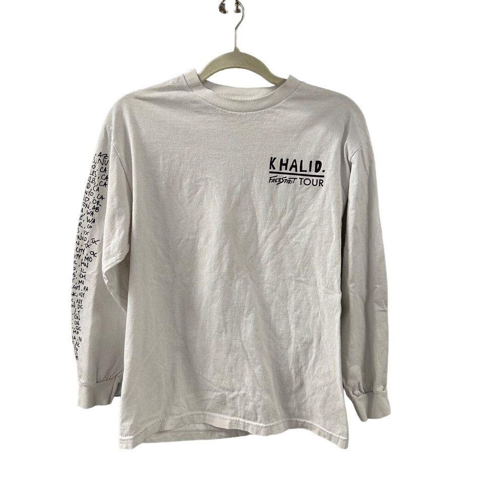 Khalid Concert T-shirt Free Spirit 2019 Tour Long Sleeve Size M‎ Double Sided
